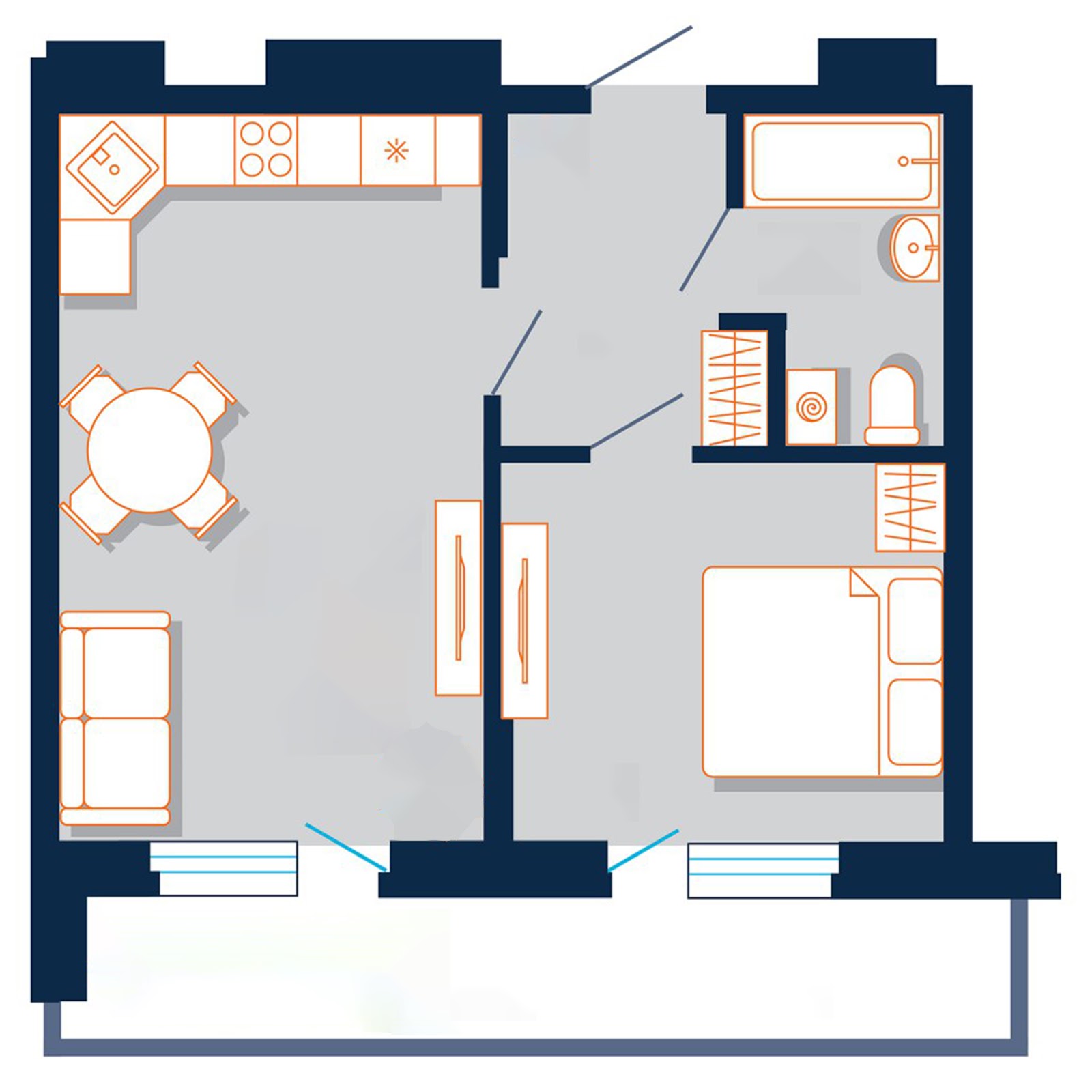 Как превратить однокомнатную квартиру в евродвушку