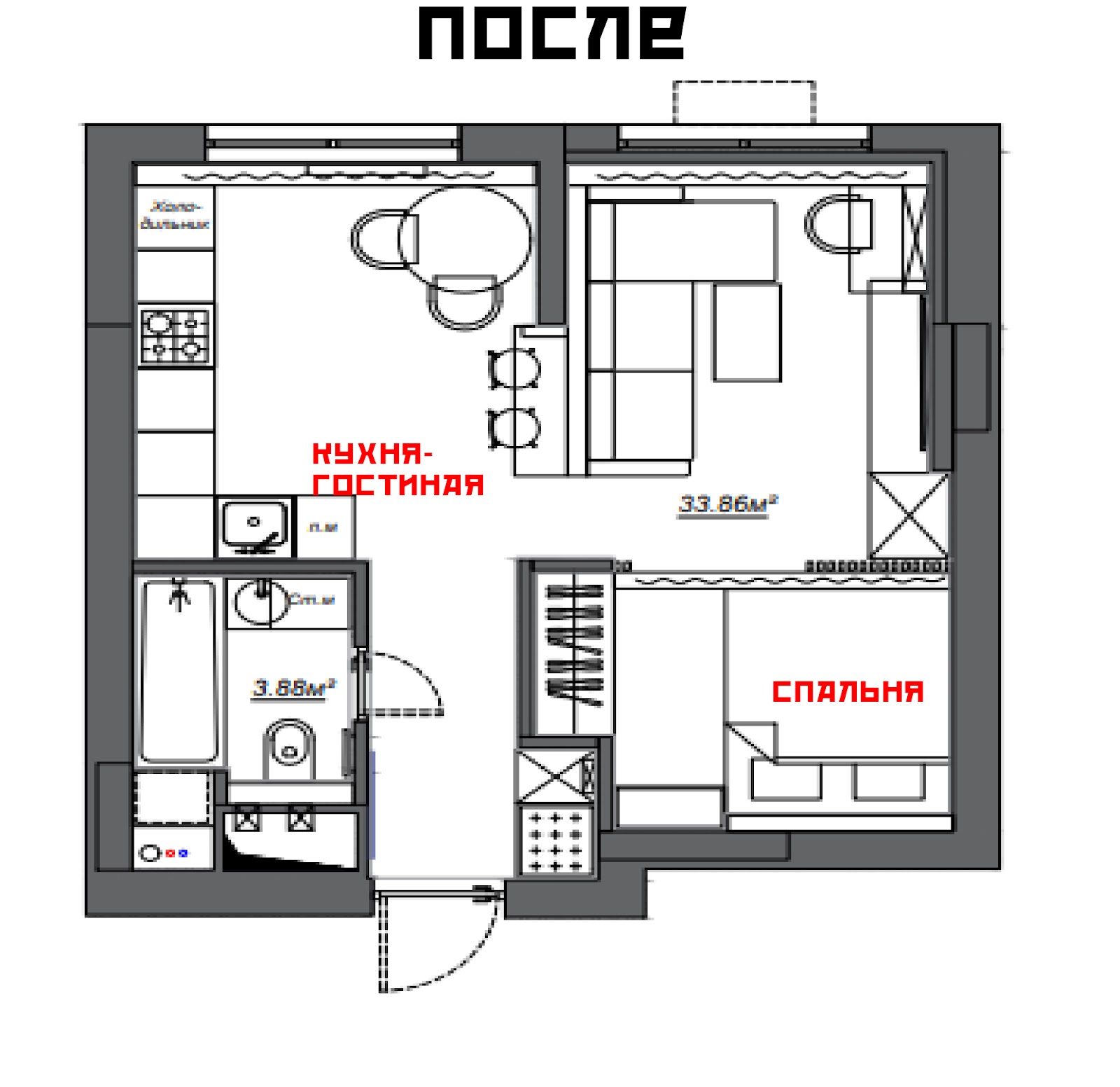 Как превратить однокомнатную квартиру в евродвушку